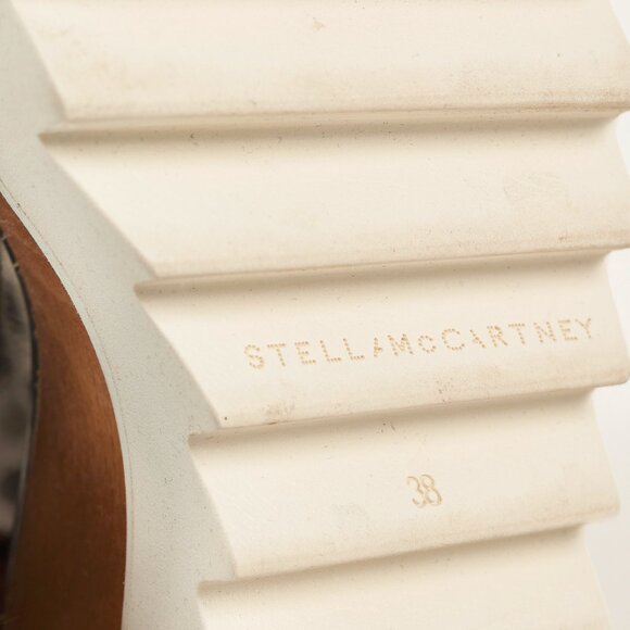 Stella McCartney Elyse Silver Star Vegan-Leather Lace-Up Platforms - Picture 5 of 11